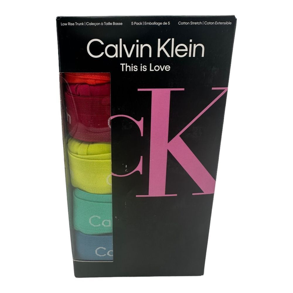 NEW Calvin Klein Men's Pride This Is Love 5-Pack Low Rise Trunk Size 3XL